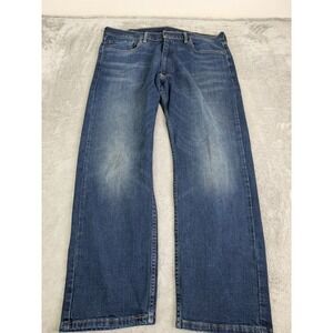 Levis 505 Regular Fit Straight Jeans Men's Size 38x30 Blue Dark Wash